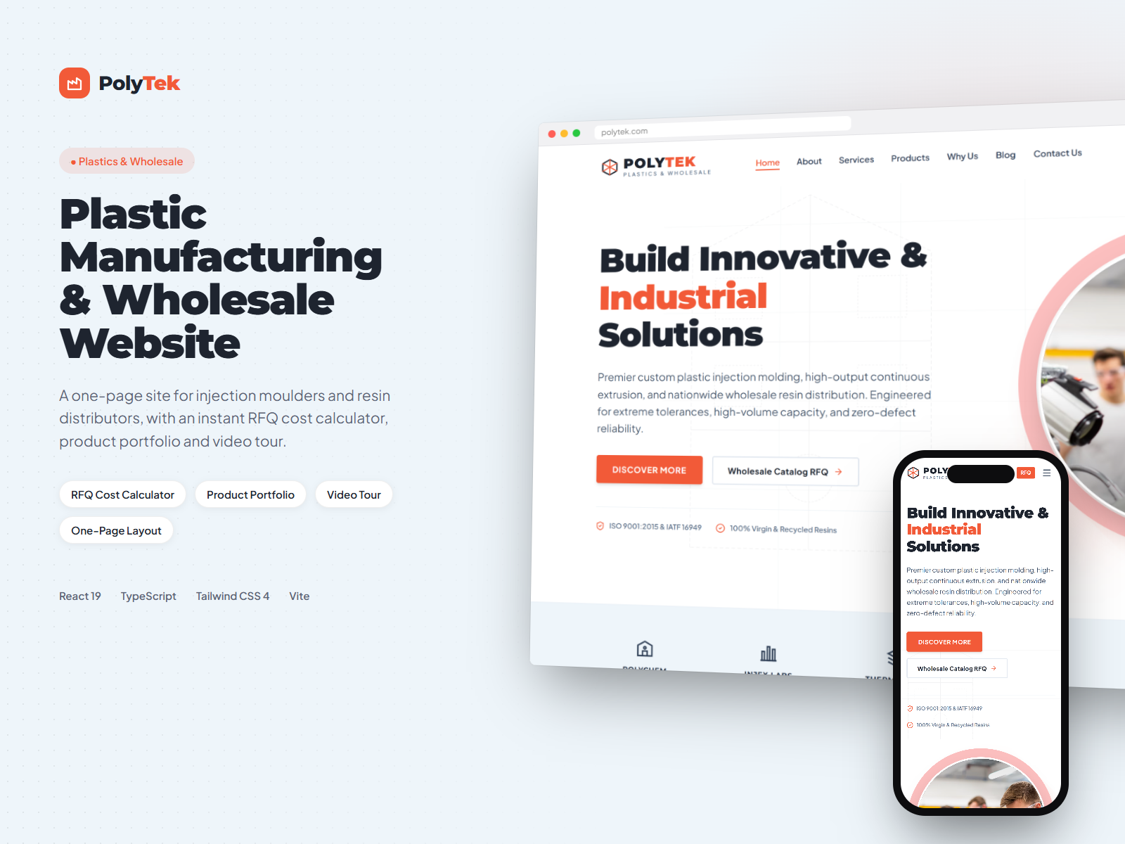 PolyTek: Plastic Manufacturing & Wholesale Resin Website